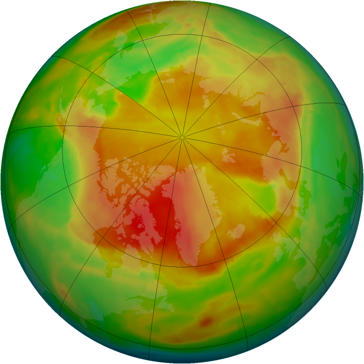 Arctic ozone map for 04 May 2013